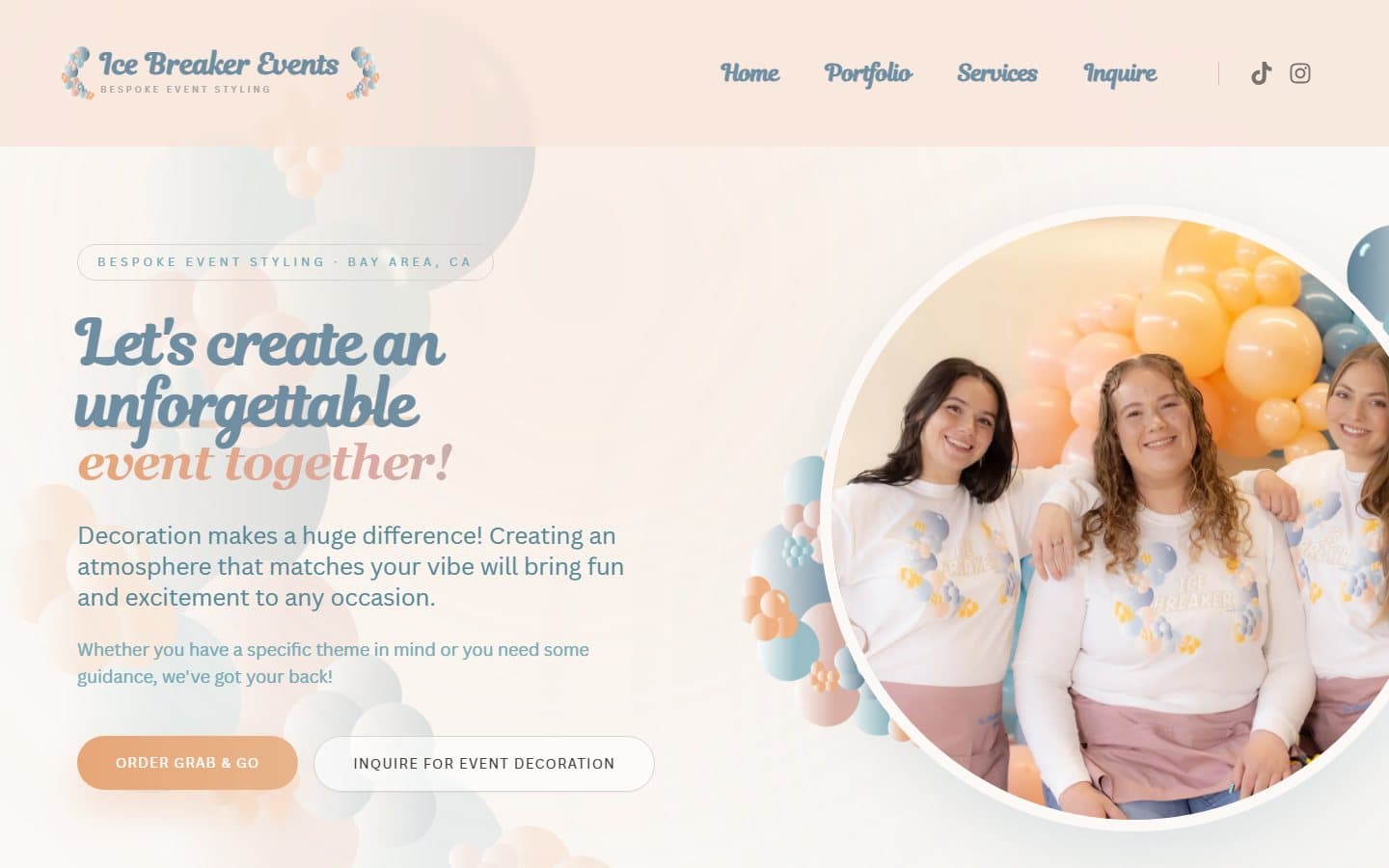 Ice Breaker Events Co. website